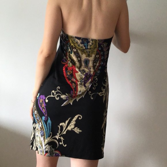 Vintage paisley halter dress - Picture 1 of 8